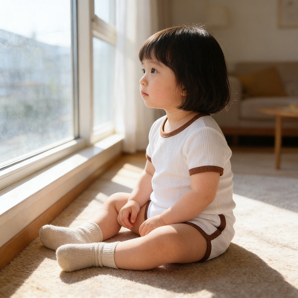 Baby jumpsuit and children's clothing two-piece set