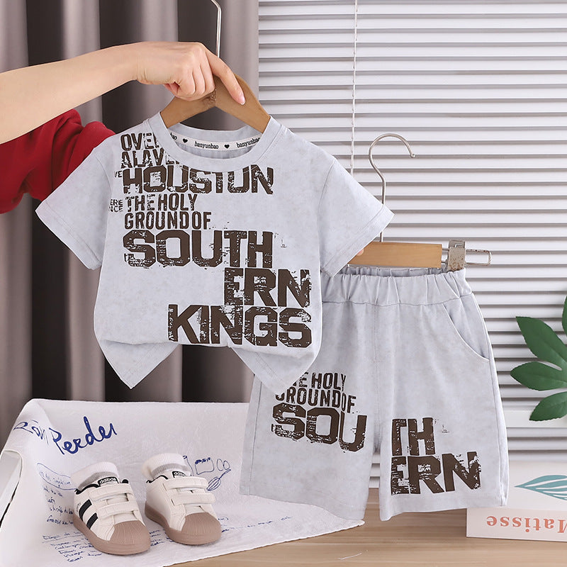 Baby summer casual letter children's clothing