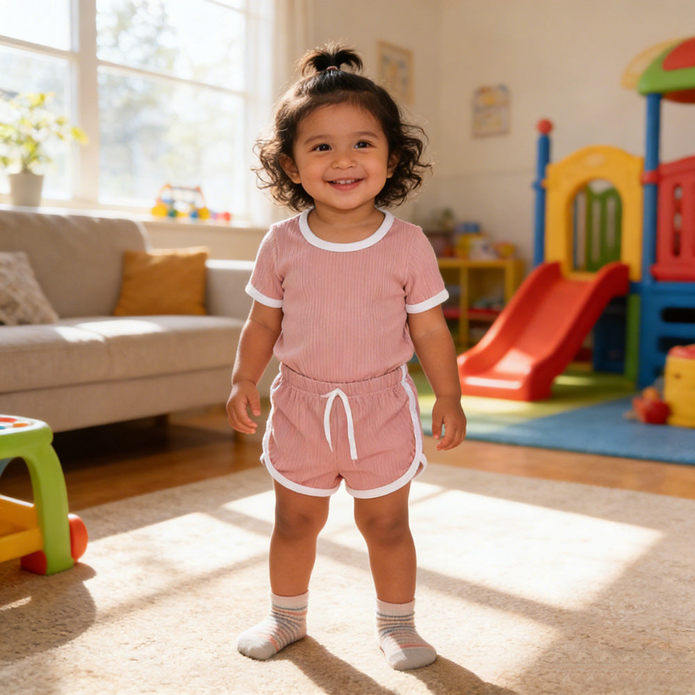 Baby jumpsuit and children's clothing two-piece set