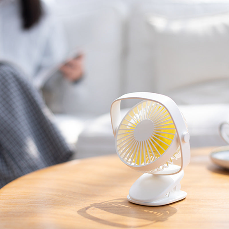 Clip Fan Mini Mute Desktop Desktop Small Fan Stroller Student Dormitory USB Charging Fan