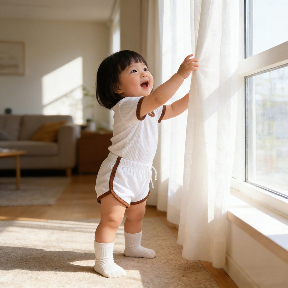 Baby jumpsuit and children's clothing two-piece set