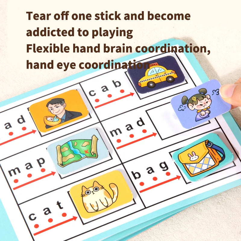 Occupational pairing quiet pasting books busy children's books beneficial intellectual toys repeated pasting books