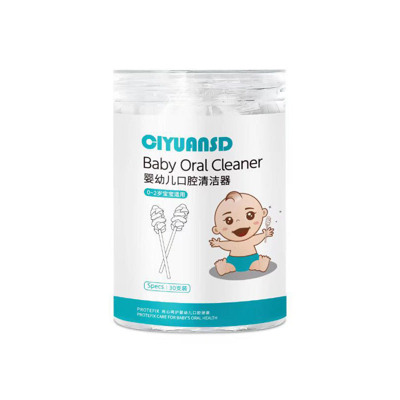 Baby Oral Cleaner Newborn Soft-Bristle Toothbrush Baby Tongue Cleaning Gauze Cotton Swab Child Cotton Stick