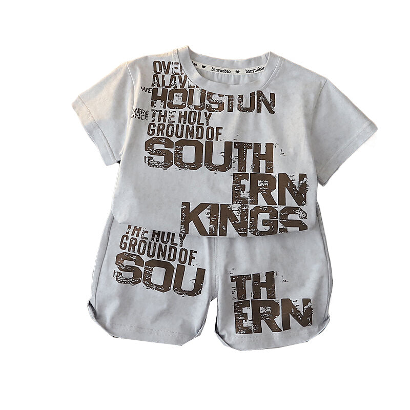 Baby summer casual letter children's clothing