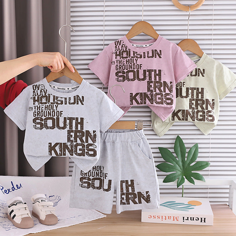 Baby summer casual letter children's clothing
