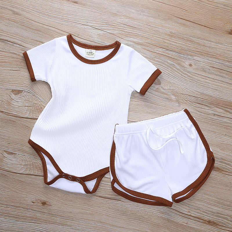 Baby jumpsuit and children's clothing two-piece set