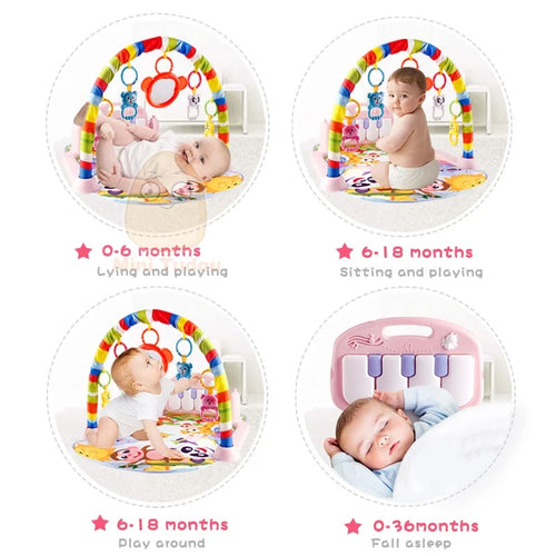 Baby Gym Tapis Puzzles Mat Educational Rack Toys Baby Music Play Mat With Piano Keyboard Infant Fitness Carpet Gift For Kids
